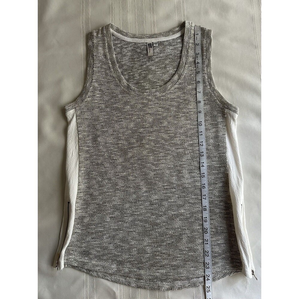 KUT from the Kloth Women’s metallic knit top, heather gray and white, size Small - Picture 11 of 14